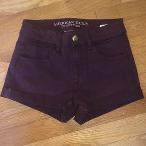 AE super stretch high-rise shorties.